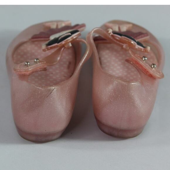 Mini Melissa Ultragirl Pink Ballet Flats Princess Ballerina Shoes Size 10 US - Picture 6 of 8